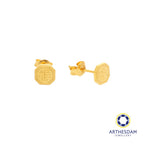 Arthesdam Jewellery 916 Gold Octagon Bagua 福 Earrings