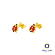 Arthesdam Jewellery 916 Gold Tiny Ladybug Earrings