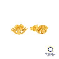 Arthesdam Jewellery 916 Gold Evil Eye Earrings