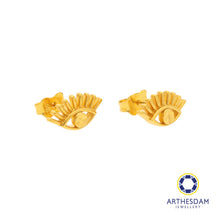 Load image into Gallery viewer, Arthesdam Jewellery 916 Gold Evil Eye Earrings
