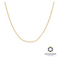 Arthesdam Jewellery 916 Gold Disco with Tube Chain