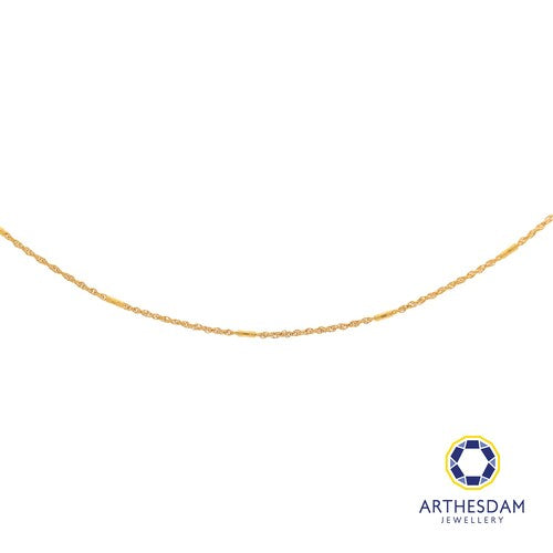 Arthesdam Jewellery 916 Gold Disco with Tube Chain