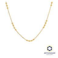 Arthesdam Jewellery 916 Gold Polo with Faceted Balls Chain