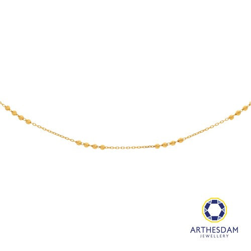 Arthesdam Jewellery 916 Gold Polo with Faceted Balls Chain