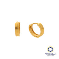 Arthesdam Jewellery 916 Gold Curve in Hoop Earrings