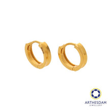 Load image into Gallery viewer, Arthesdam Jewellery 916 Gold Curve in Hoop Earrings
