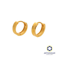 Load image into Gallery viewer, Arthesdam Jewellery 916 Gold Curve in Hoop Earrings
