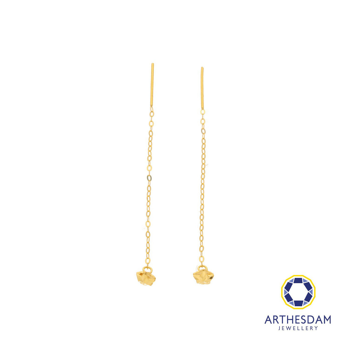 Arthesdam Jewellery 916 Gold Curve in Hoop Earrings