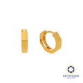 Arthesdam Jewellery 916 Gold Thick Hexagon Hoop Earrings