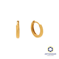 Arthesdam Jewellery 916 Gold Round Classic Hoop Earrings