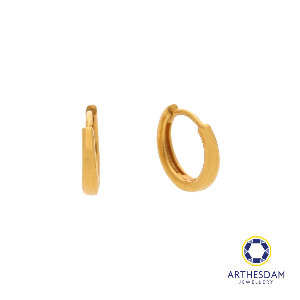 Arthesdam Jewellery 916 Gold Round Classic Hoop Earrings