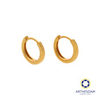 Arthesdam Jewellery 916 Gold Round Classic Hoop Earrings