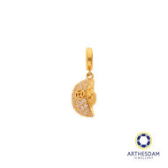 Arthesdam Jewellery 916 Gold Sparkling Ingot with 福 Charm