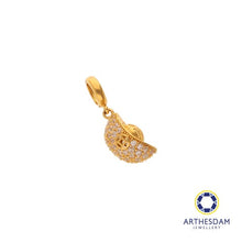 Load image into Gallery viewer, Arthesdam Jewellery 916 Gold Sparkling Ingot with 福 Charm

