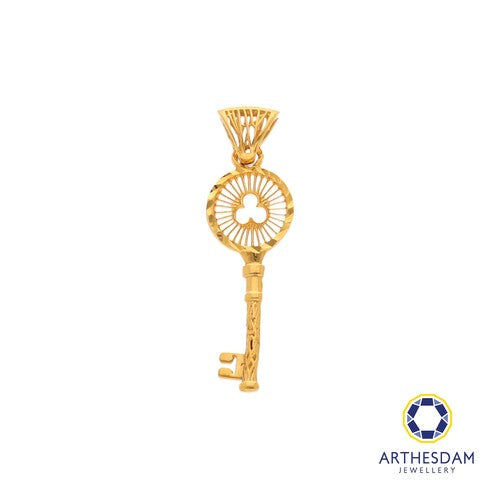 Arthesdam Jewellery 916 Gold Net Key Pendant