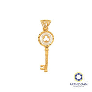 Arthesdam Jewellery 916 Gold Net Key Pendant