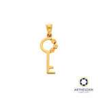 Arthesdam Jewellery 916 Gold Circle with Ball Key Pendant