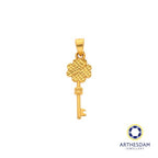 Arthesdam Jewellery 916 Gold Clover Key Pendant