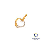Arthesdam Jewellery 916 Gold Two-toned Faceted Heart Pendant