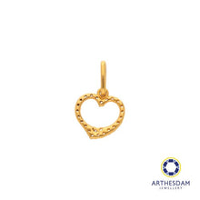 Load image into Gallery viewer, Arthesdam Jewellery 916 Gold Two-toned Faceted Heart Pendant
