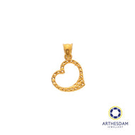 Arthesdam Jewellery 916 Gold Faceted Heart Pendant