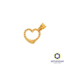 Load image into Gallery viewer, Arthesdam Jewellery 916 Gold Faceted Heart Pendant
