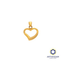 Load image into Gallery viewer, Arthesdam Jewellery 916 Gold Heart with Matte Pendant

