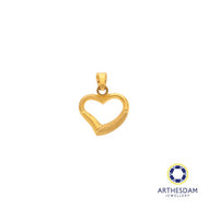 Arthesdam Jewellery 916 Gold Heart with Matte Pendant
