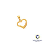 Arthesdam Jewellery 916 Gold Heart with Matte Pendant