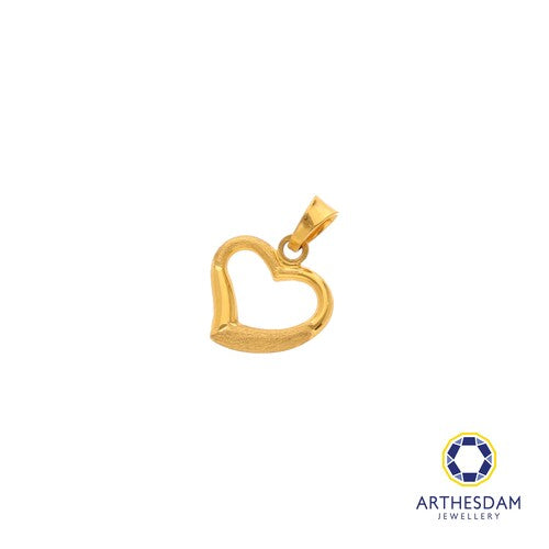 Arthesdam Jewellery 916 Gold Heart with Matte Pendant