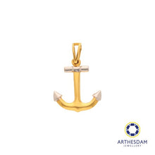 Load image into Gallery viewer, Arthesdam Jewellery 916 Gold Two-toned Anchor Pendant
