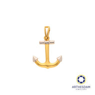 Arthesdam Jewellery 916 Gold Two-toned Anchor Pendant
