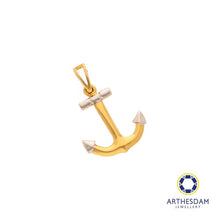 Load image into Gallery viewer, Arthesdam Jewellery 916 Gold Two-toned Anchor Pendant

