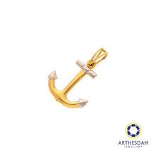 Load image into Gallery viewer, Arthesdam Jewellery 916 Gold Two-toned Anchor Pendant
