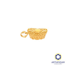 Load image into Gallery viewer, Arthesdam Jewellery 916 Gold Lucky Coin Yuan Bao Ingot Pendant
