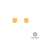 Arthesdam Jewellery 916 Gold Round Button Earrings