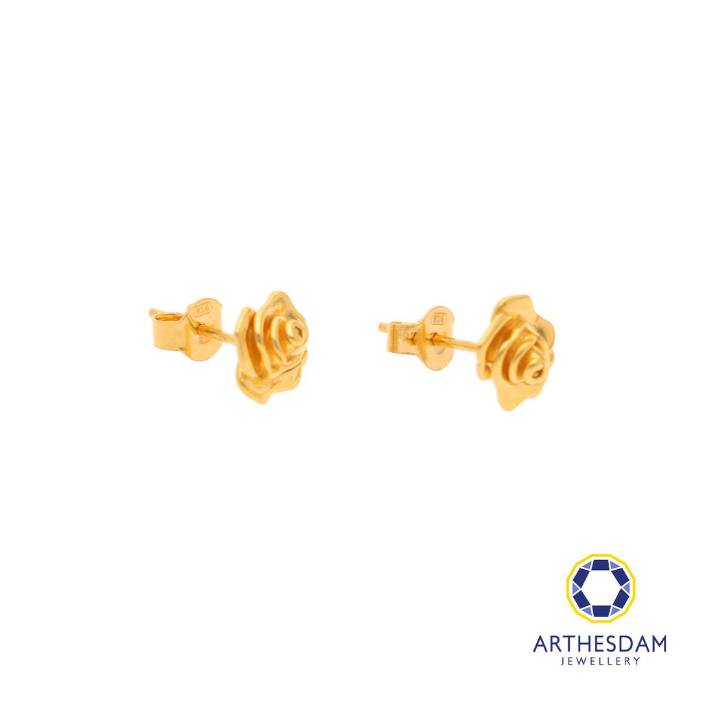 Arthesdam Jewellery 916 Gold Sweet Rose Earrings