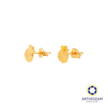 Load image into Gallery viewer, Arthesdam Jewellery 916 Gold Fortune Bag Coin Earrings
