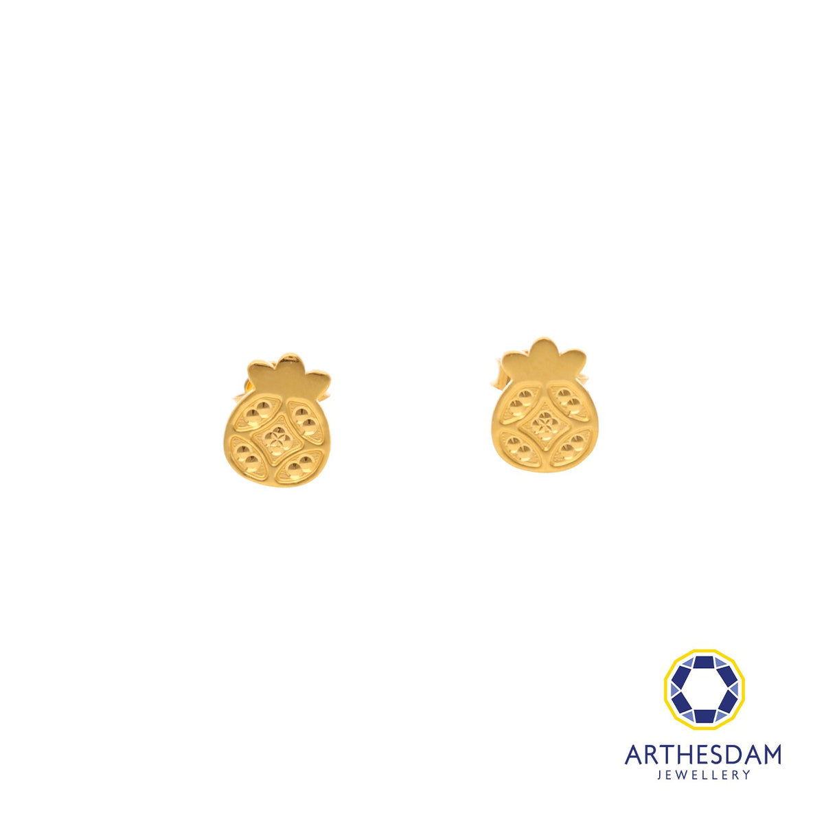 Arthesdam Jewellery 916 Gold Fortune Bag Coin Earrings