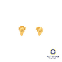 Load image into Gallery viewer, Arthesdam Jewellery 916 Gold Ice Cream Cone Earrings
