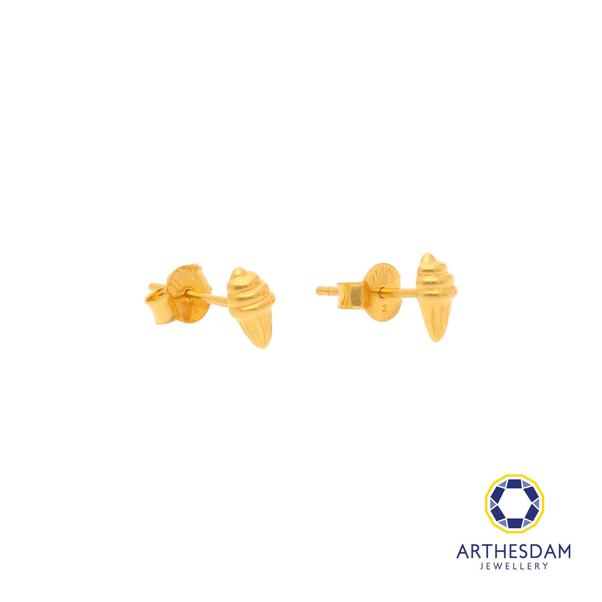 Arthesdam Jewellery 916 Gold Ice Cream Cone Earrings
