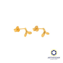 Load image into Gallery viewer, Arthesdam Jewellery 916 Gold Whale Tail Earrings
