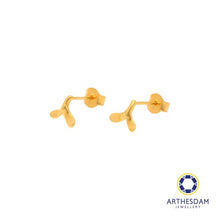 Load image into Gallery viewer, Arthesdam Jewellery 916 Gold Whale Tail Earrings
