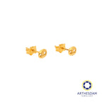 Arthesdam Jewellery 916 Gold Tiny Faceted Soda Tab Earrings