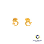Arthesdam Jewellery 916 Gold Circle Whale Earrings
