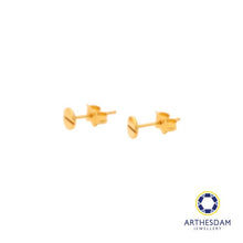 Load image into Gallery viewer, Arthesdam Jewellery 916 Gold Round Bolt Earrings
