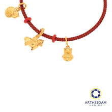 Load image into Gallery viewer, Arthesdam Jewellery 916 Gold Fortune Gallop Charm Red Bracelet
