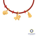 Arthesdam Jewellery 916 Gold Fortune Gallop Charm Red Bracelet