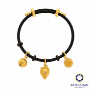 Arthesdam Jewellery 916 Gold Fruit FIesta Charm Black Bracelet