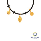 Arthesdam Jewellery 916 Gold Fruit FIesta Charm Black Bracelet